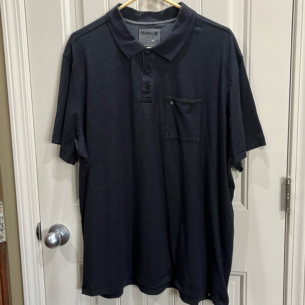 Hurley Nike Dri-Fit Polo Shirt Men’s XXL Black/Charcoal